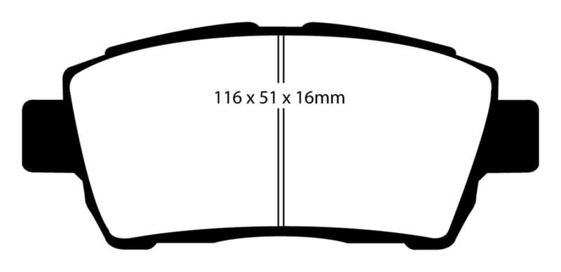 EBC Yellowstuff Brake Pad Set for Street & Track Driving Aramid Fibre Compound - Image 2