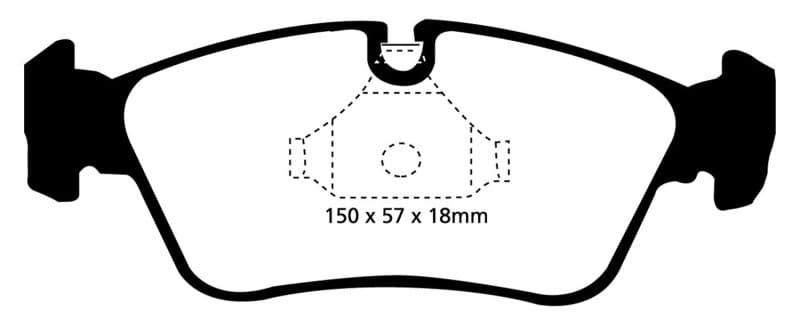 EBC Yellowstuff Brake Pad Set for Street and Track Driving High Performance