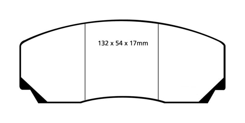EBC Redstuff Brake Pad Set for Chevy C6 Low Dust Ceramic Fiber Compound - Image 3