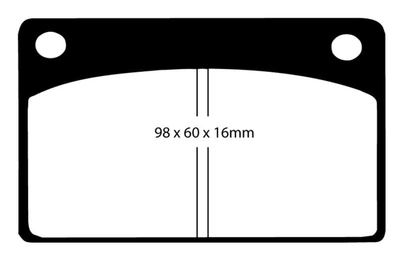 EBC Yellowstuff Brake Pad Set for Street and Track Driving Aramid Fiber Compound - Image 3