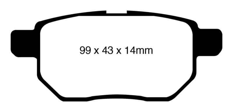 EBC Redstuff Brake Pad Set for Chevy C6 Low Dust Synthetic Fiber Ceramic - Image 2