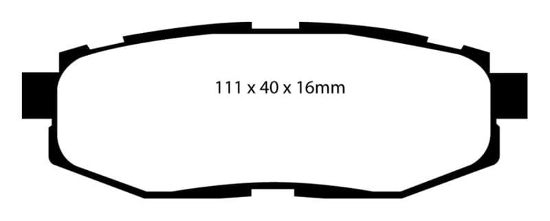 EBC Redstuff Brake Pad Set for Chevy C6 Low Dust Ceramic Compound - Image 2