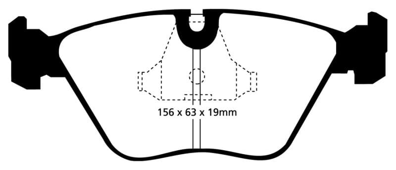 EBC Yellowstuff Brake Pad Set for Street and Track Driving High Performance - Image 3