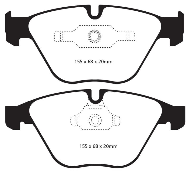 EBC Yellowstuff Brake Pad Set for Street and Track Driving High Performance - Image 3