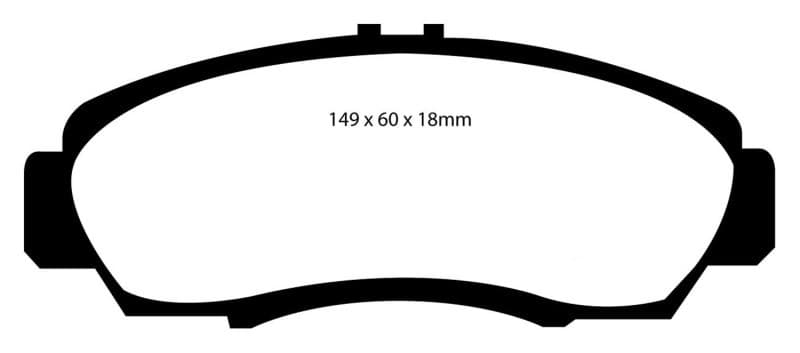 EBC Yellowstuff Brake Pad Set for Street and Track Driving High Performance - Image 2
