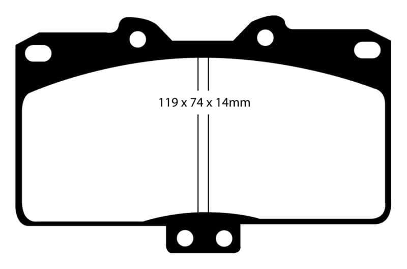 EBC Redstuff Brake Pad Set for Chevy C6 Synthetic Fiber Low Dust - Image 2