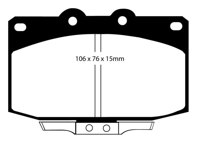 EBC Redstuff Brake Pad Set for Chevy C6 Low Dust Ceramic Fiber Compound