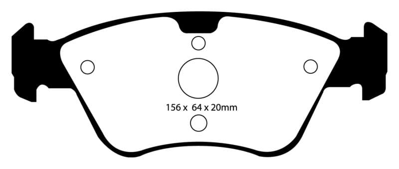 EBC Redstuff Brake Pad Set for Chevy C6 Low Dust Ceramic Compound