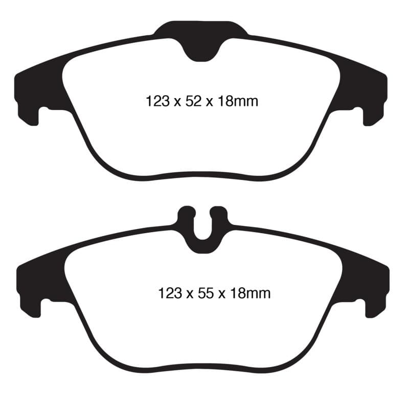 EBC Redstuff Brake Pad Set for Chevy C6 Synthetic Fiber Low Dust - Image 3