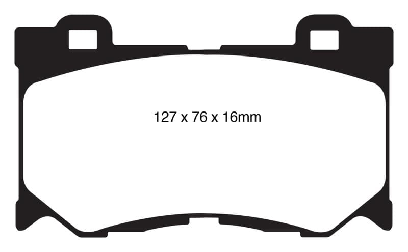 EBC Redstuff Brake Pad Set for Chevy C6 Low Dust Ceramic Compound - Image 3