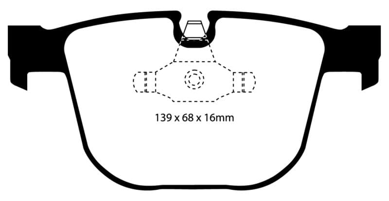 EBC Redstuff Brake Pad Set for Chevy C6 Low Dust Synthetic Fiber Ceramic