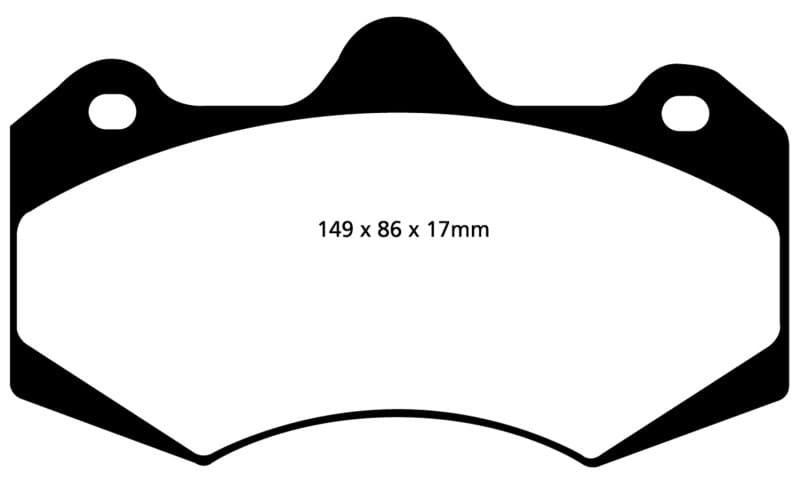 EBC Yellowstuff Brake Pad Set for Street and Track Driving Aramid Fiber Compound - Image 3
