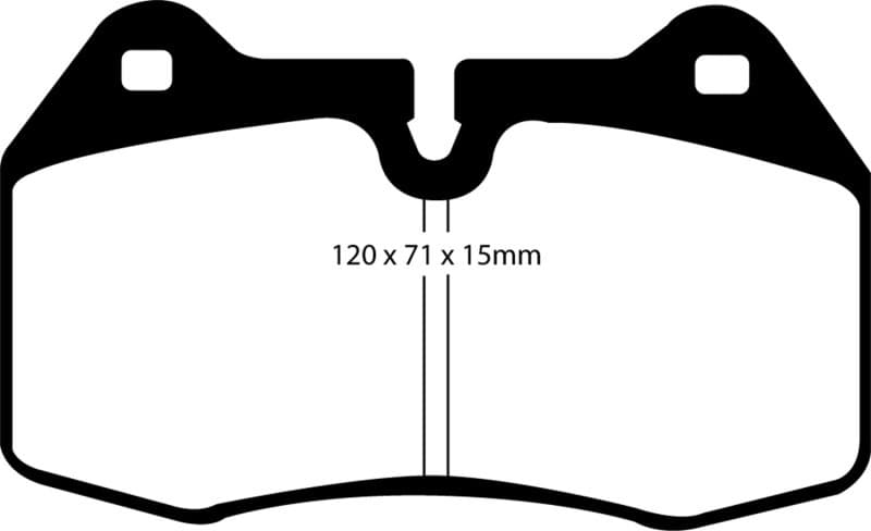 EBC Yellowstuff Brake Pad Set for Street and Track Driving Aramid Fiber Compound - Image 2