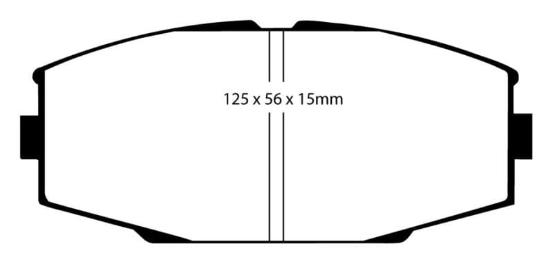 EBC Redstuff Brake Pad Set for Chevy C6 Low Dust Synthetic Fiber Ceramic - Image 3