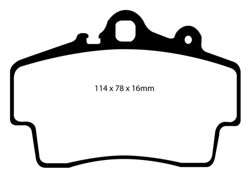 EBC Redstuff Brake Pad Set for Chevy C6 Low Dust Synthetic Fiber Ceramic - Image 2