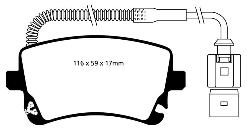 EBC Yellowstuff Brake Pad Set for Street and Track Driving High Performance - Image 3
