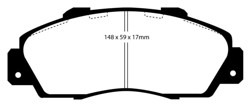 EBC Redstuff Brake Pad Set for Chevy C6 Synthetic Fiber Low Dust