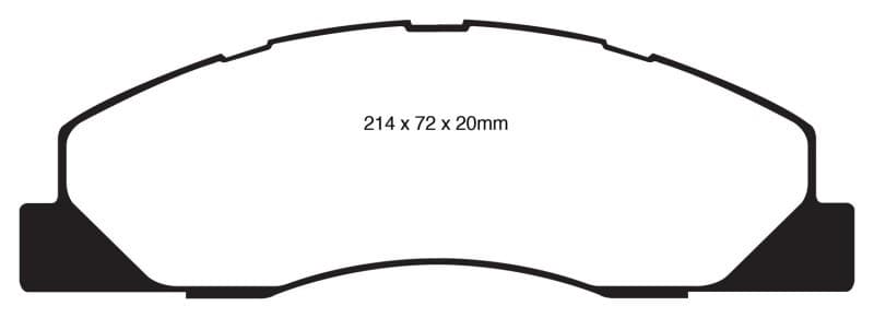 EBC Greenstuff Brake Pad Set for 4x4 Heavy Duty Low Wear Offroad Resistant - Image 3