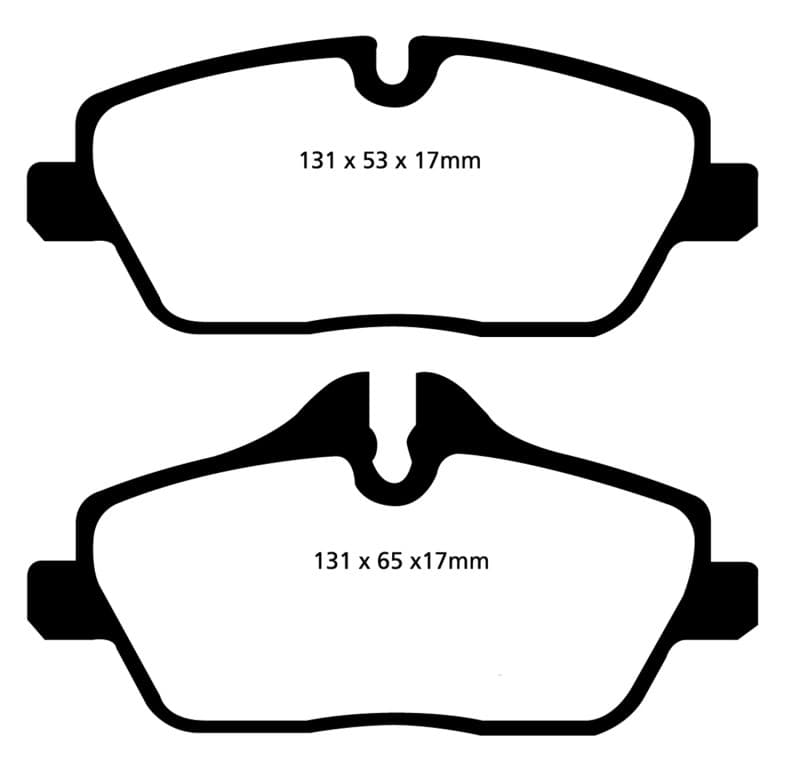 EBC Yellowstuff Brake Pad Set for Street and Track Driving Aramid Fiber Compound - Image 3