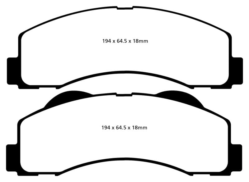 EBC Yellowstuff Brake Pad Set for Street and Track Driving High Performance - Image 2
