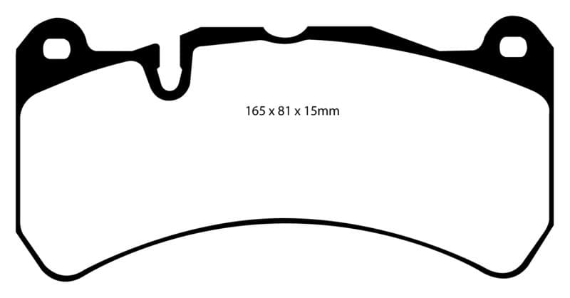 EBC Redstuff Brake Pad Set for Chevy C6 Low Dust Synthetic Fiber Ceramic