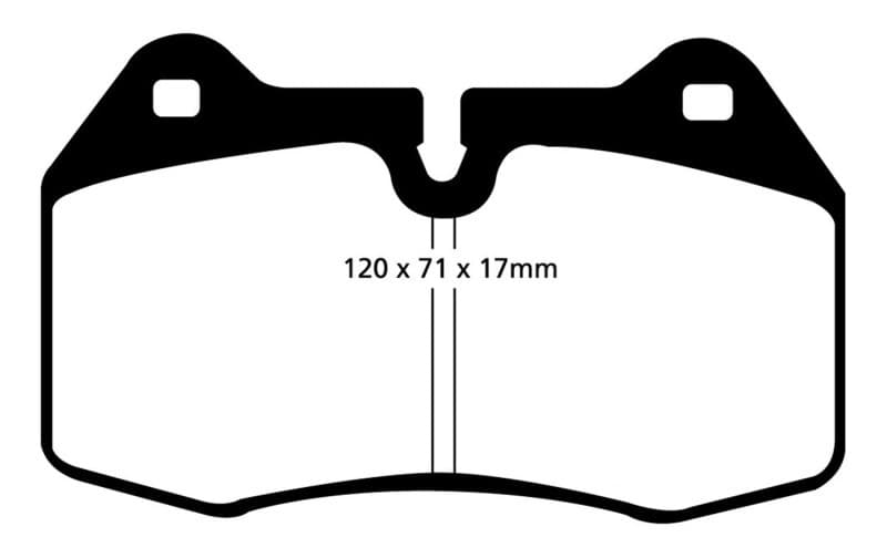 EBC Redstuff Brake Pad Set for Chevy C6 Synthetic Fiber Low Dust