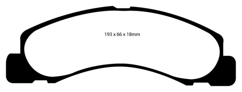 EBC Yellowstuff Brake Pad Set for Street and Track Driving Aramid Fiber Compound - Image 2
