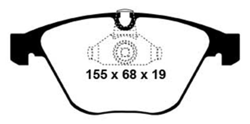 EBC Redstuff Brake Pad Set for Chevy C6 Synthetic Fiber Low Dust - Image 2