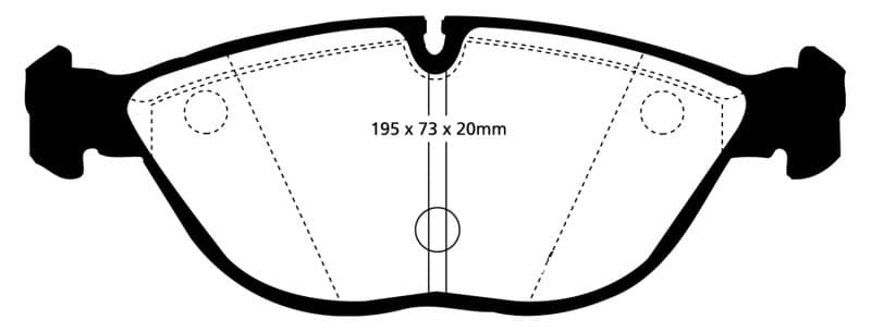 EBC Redstuff Brake Pad Set for Chevy C6 Low Dust Ceramic Fiber Compound - Image 2