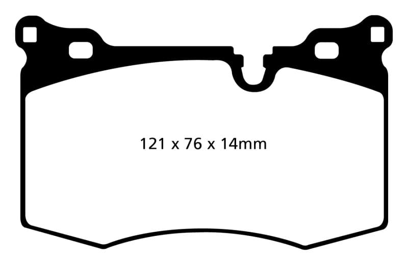 EBC Redstuff Brake Pad Set for Chevy C6 Synthetic Fiber Low Dust - Image 3