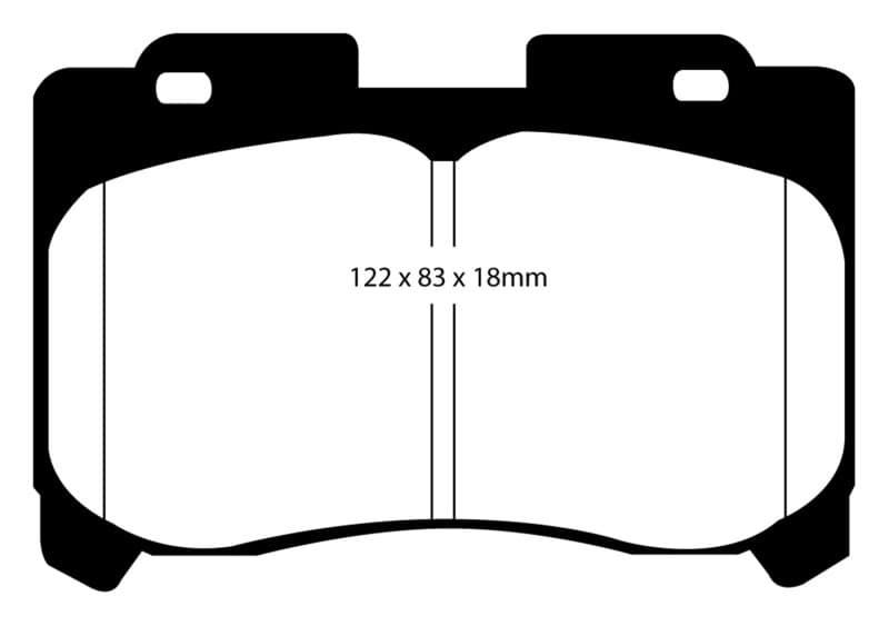 EBC Redstuff Brake Pad Set for Chevy C6 Low Dust Synthetic Fiber Ceramic