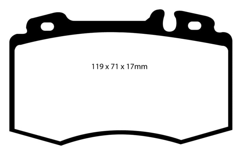 EBC Redstuff Brake Pad Set for Chevy C6 Synthetic Fiber Low Dust