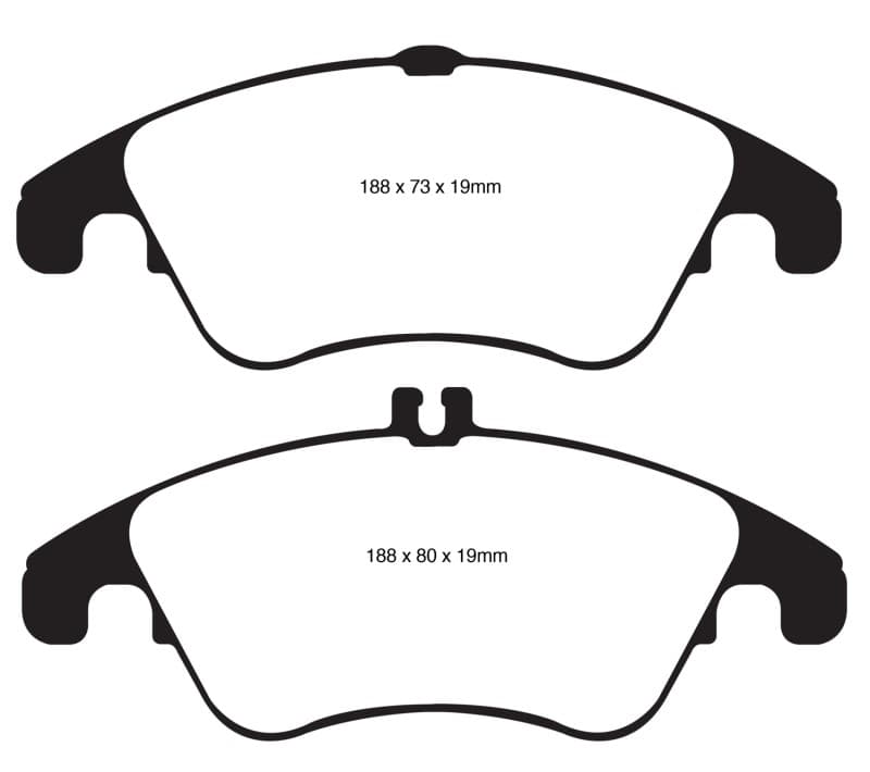 EBC Yellowstuff Brake Pad Set for Street and Track Driving Aramid Fiber Compound - Image 3