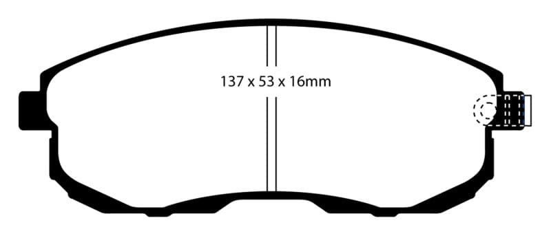 EBC Redstuff Brake Pad Set for Chevy C6 Low Dust Ceramic Fiber Compound