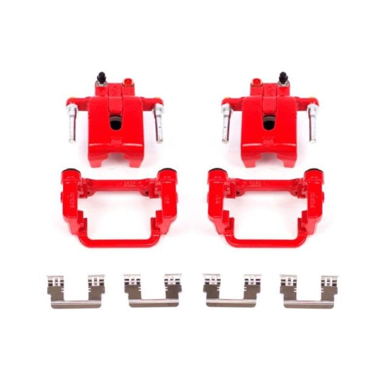 PowerStop Brake Calipers Pair High-Temp Red Powder Coated - Image 2