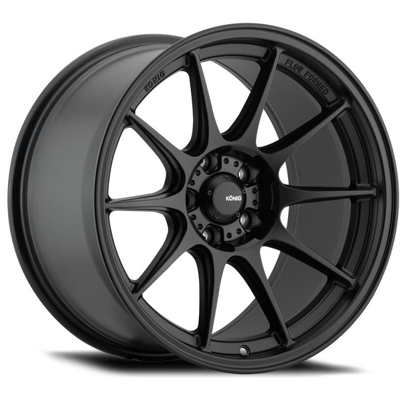Konig Dekagram Wheels 16x8 4x108 ET40 Semi-Matte Black - Image 2