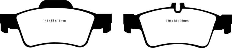 EBC Redstuff Brake Pad Set for Chevy C6 Low Dust Synthetic Fiber Ceramic