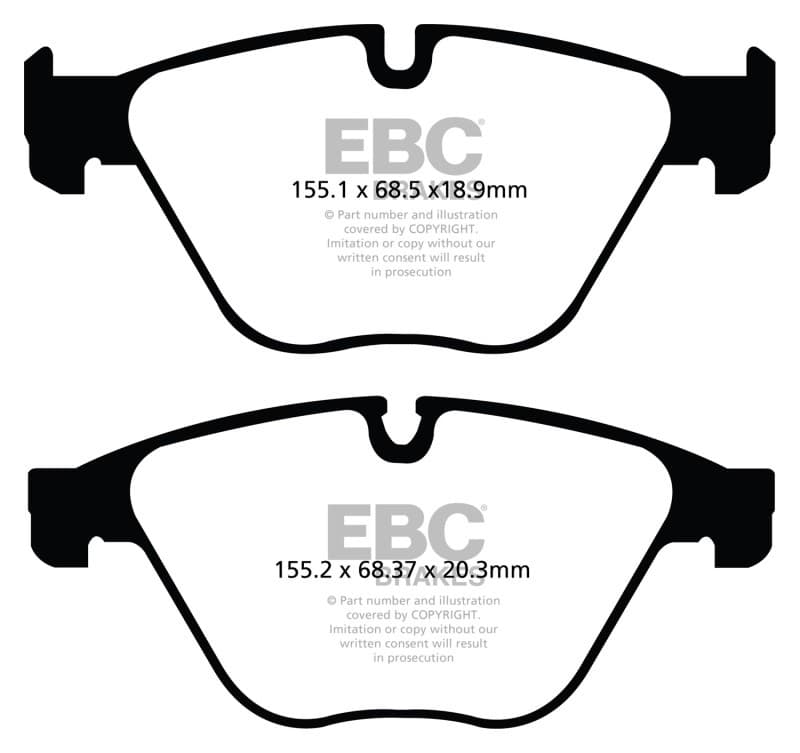 EBC Yellowstuff Brake Pad Set for Street and Track Driving High Performance - Image 3