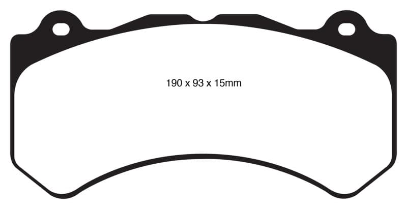 EBC Redstuff Brake Pad Set for Chevy C6 Low Dust Synthetic Fiber Ceramic - Image 3
