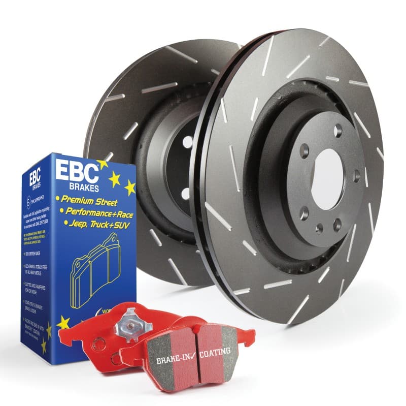 EBC USR Slotted Rotor and Pad Kit for Muscle Cars with Aramid Ceramic Pads