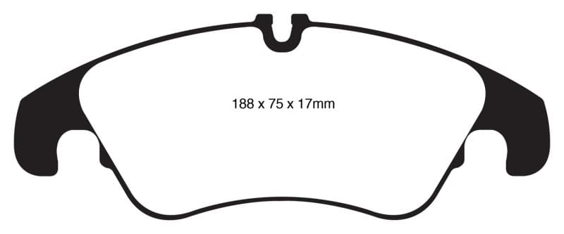 EBC Redstuff Brake Pad Set for Chevy C6 Low Dust Ceramic Fiber Compound