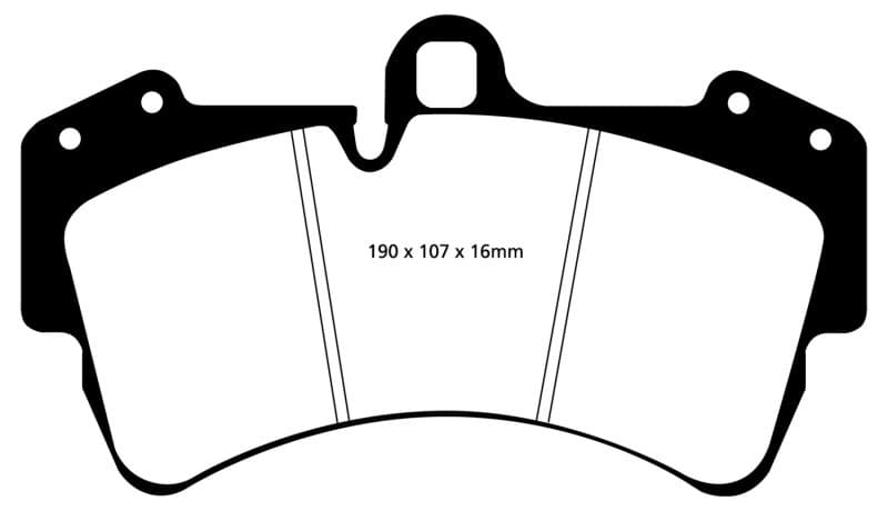 EBC Redstuff Brake Pad Set for Chevy C6 Low Dust Ceramic Fiber Compound - Image 2