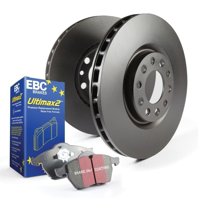 EBC Premium Rotor and Pad Kit for Chevy C6 with Aramid Ultimax Pads