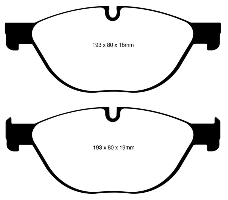 EBC Redstuff Brake Pad Set for Chevy C6 Synthetic Fiber Low Dust - Image 2