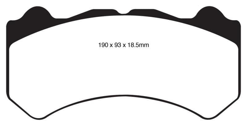 EBC Yellowstuff Brake Pad Set for Street and Track Driving Aramid Fiber Compound - Image 2