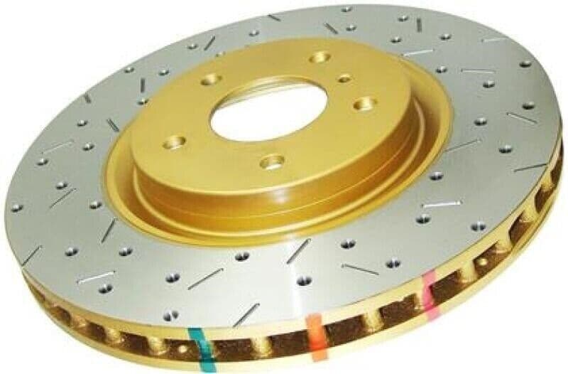 DBA 4000 Series XS Gold Slot & Drill Rotors for Chevy C6 Cross Drilled Slotted - Image 2