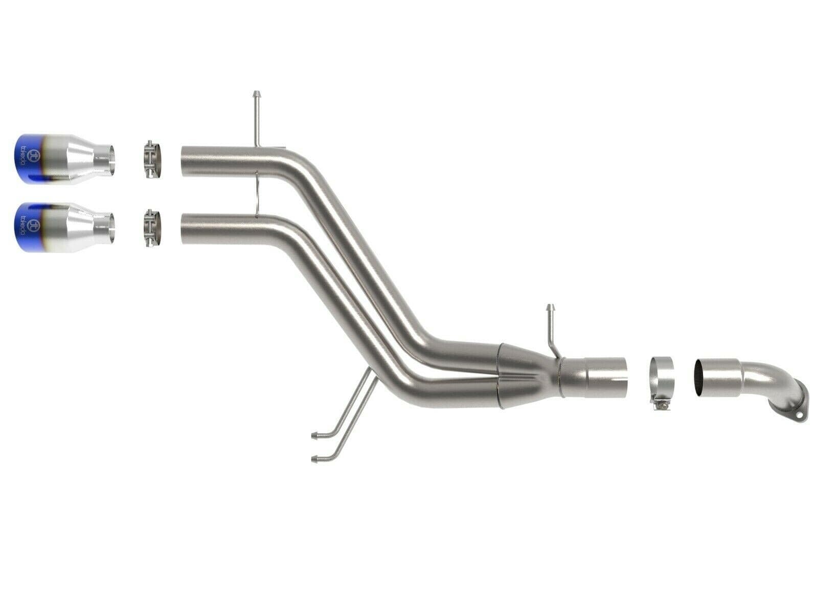aFe Exhaust Axle Back for Chevy C6 2.5" 304 Stainless Steel Dual 4" Tips - Image 5