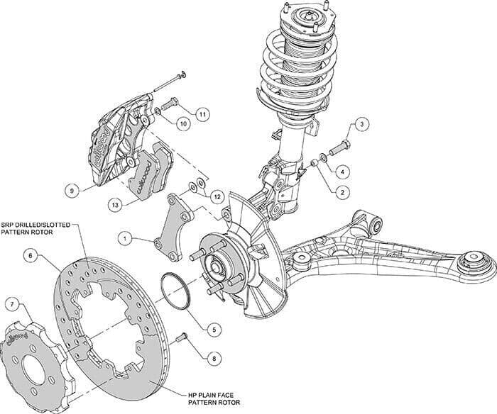 Wilwood Dynapro 6-Piston Brake Kit for FWD Sport Compact 12.19" Rotors - Image 4