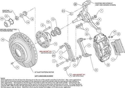 Wilwood Superlite Brake Kit for American Muscle Cars 6-Piston 12.88" Rotor - Image 8