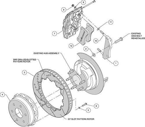 Wilwood Aero4 Big Brake Kit for Late Model Trucks SUV Rear Axle 355mm Rotors - Image 3